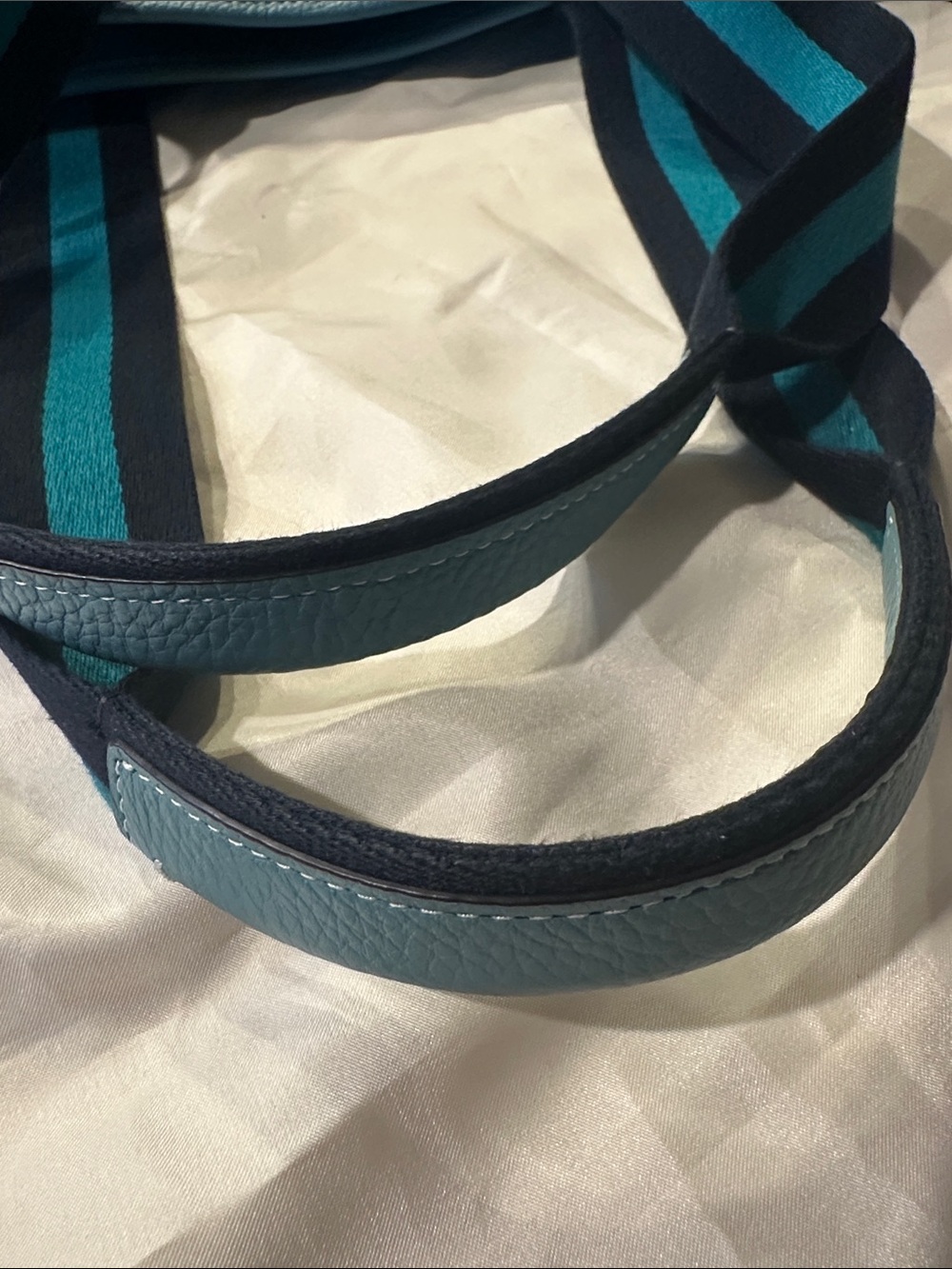 Coach Ellis Teal and Navy Nylon Tote CA208 - Picture 13 of 16